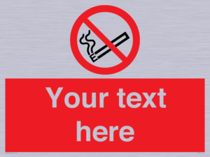 Custom No E-cigarettes / Vaping Sign